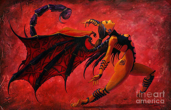 Scorpio Poster featuring the painting Scorpio by Stanley Morrison