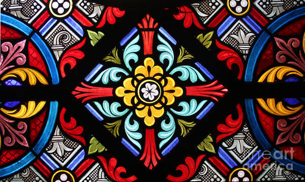 Stained Glass Poster featuring the photograph Stained Glass 1 by Pat Moore