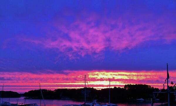 Sunset Poster featuring the photograph Sunset At Lake Norman by Cynthia Guinn