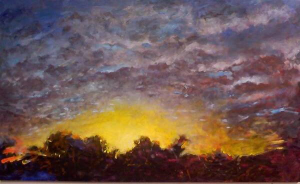 Landscape Poster featuring the painting Sunset Series Glow by Rich Houck