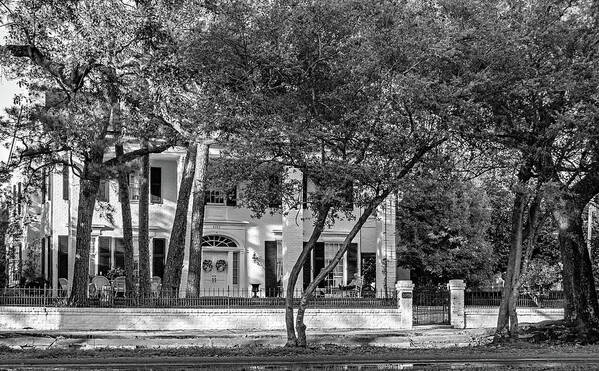 Home Poster featuring the photograph Sweet Home New Orleans - Watching The World Go By - bw by Steve Harrington