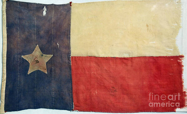 1842 Poster featuring the photograph Texas Flag, 1842 by Granger