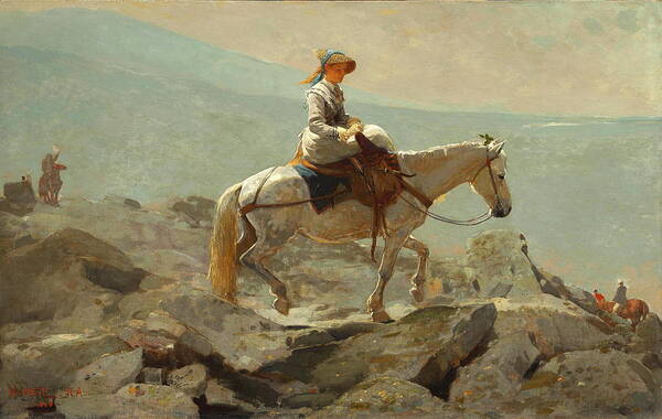 Winslow Homer Poster featuring the painting The Bridle Path, White Mountains - 1868 by Eric Glaser
