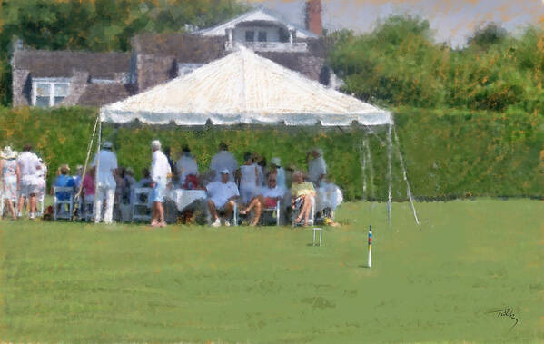 Croquet Poster featuring the painting The Gallery by Thomas Tribby