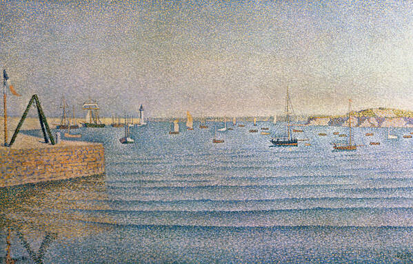 The Harbour At Portrieux Poster featuring the painting The Harbour at Portrieux by Paul Signac