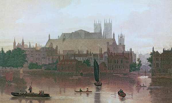 The Houses Of Parliament Poster featuring the painting The Houses of Parliament by George Fennel Robson