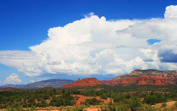 Sedona Poster featuring the photograph Thunderheads forming by Gary Kaylor