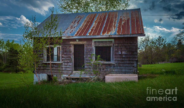 Abandoned Poster featuring the photograph Tiny Farmhouse by Roger Monahan
