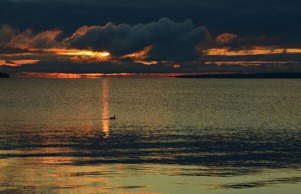 Abstract Poster featuring the photograph Watching The Sunrise by Lyle Crump