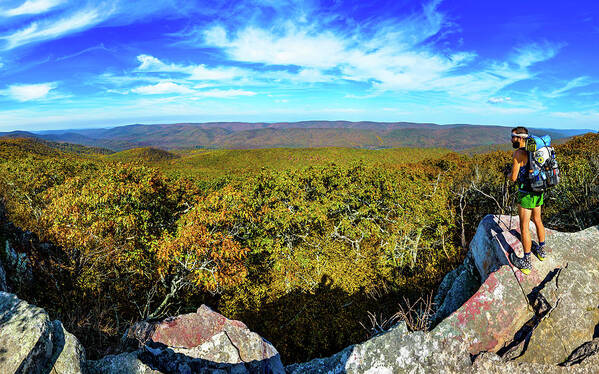 Landscape Poster featuring the photograph Wind Rock Panorama by Joe Shrader