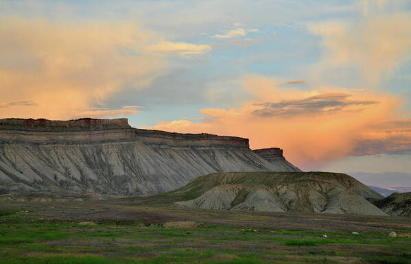 Book Cliffs Poster featuring the photograph Sunset Clouds over Book Cliffs #3 by Ray Mathis