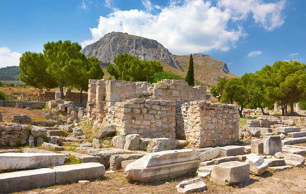 City Poster featuring the photograph Ruins Of The Ancient City Of Corinth #5 by Jan Wlodarczyk