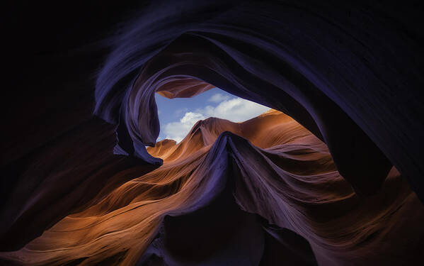 Antelope Canyon Poster featuring the photograph Antelope Canyon by Michael Zheng