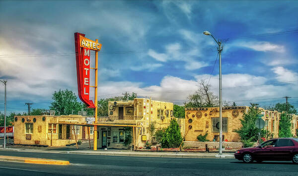 Aztec Motel Poster featuring the photograph Aztec Motel by Micah Offman