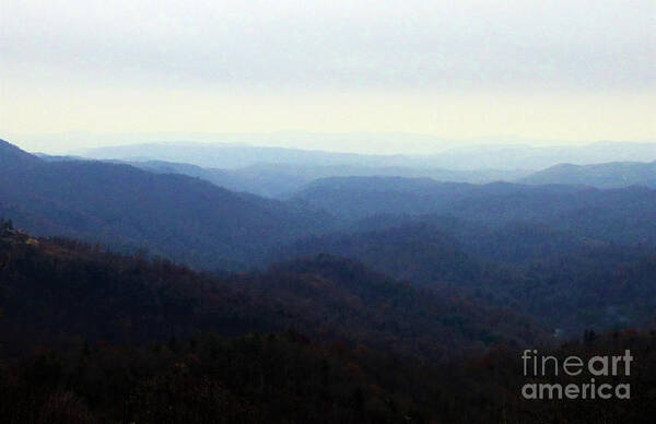 Landscape Poster featuring the photograph Blue Mountain View by Sharon Williams Eng