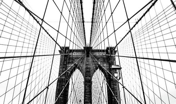 Brooklyn Poster featuring the photograph Brooklyn Bridge Web by Nicklas Gustafsson