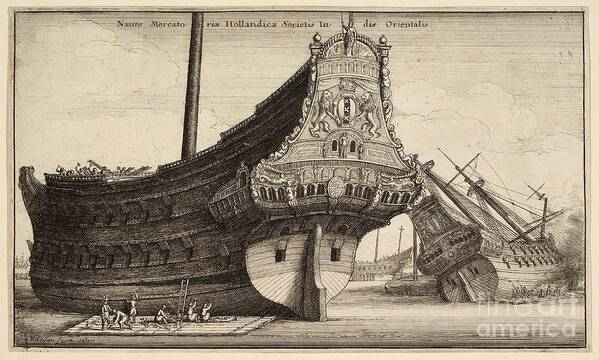 1600s Poster featuring the photograph Dutch East Indiaman Ship by Metropolitan Museum Of Art/science Photo Library