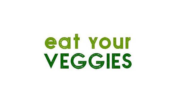  Poster featuring the drawing Eat your veggies - two greens by Charlie Szoradi