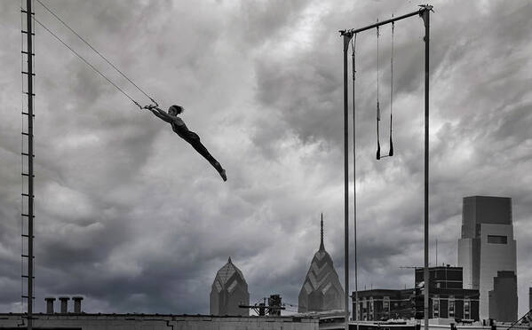 Philadelphia Poster featuring the photograph Flying Over Philadelphia by Jane Lyons