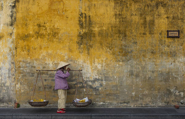 Vietnam Poster featuring the photograph Fruit Seller In Hoi An by Atle Riska