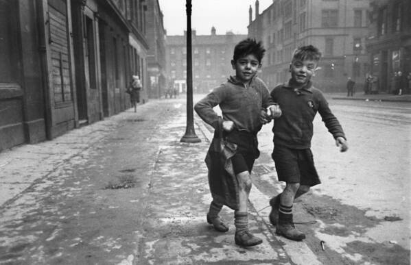 Child Poster featuring the photograph Gorbals Boys by Bert Hardy