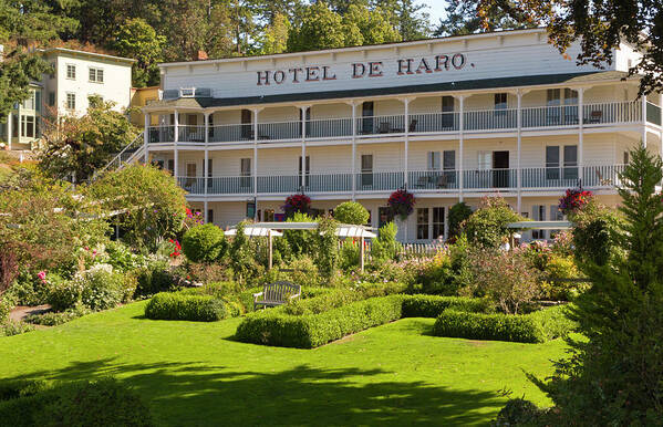 Historic Poster featuring the photograph Hotel De Haro Roche Harbor Resort by David L Moore