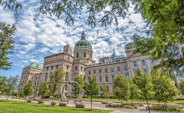 Indiana Capital Poster featuring the photograph Indiana_State_Capital by Chris Spencer