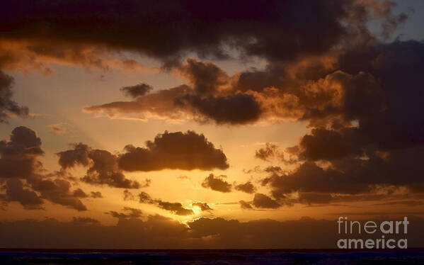 Sunset Poster featuring the photograph Kapa'a Sunset Knockout by Debra Banks