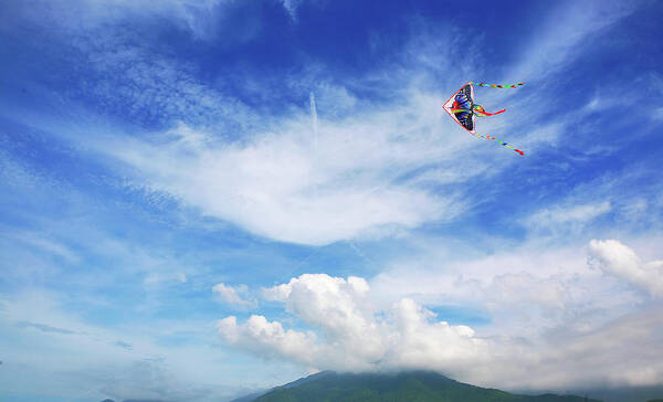 Tranquility Poster featuring the photograph Kite In Beautiful Sky by Vietnam