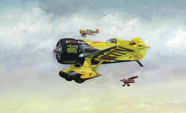 Granville Poster featuring the painting Lowell Bayle's Gee Bee by Simon Read