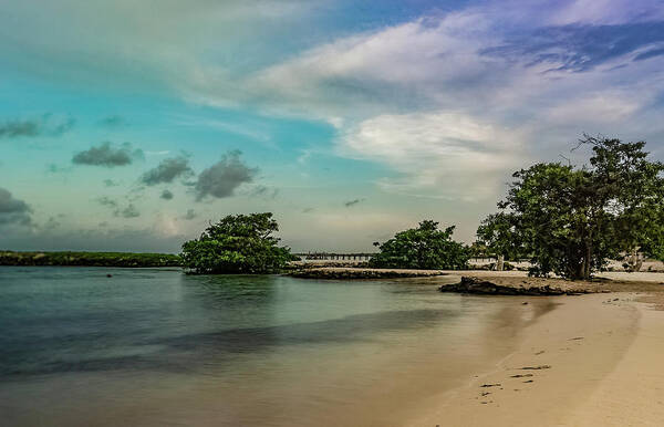 Skyline Poster featuring the photograph Mayan shore 2 by Silvia Marcoschamer