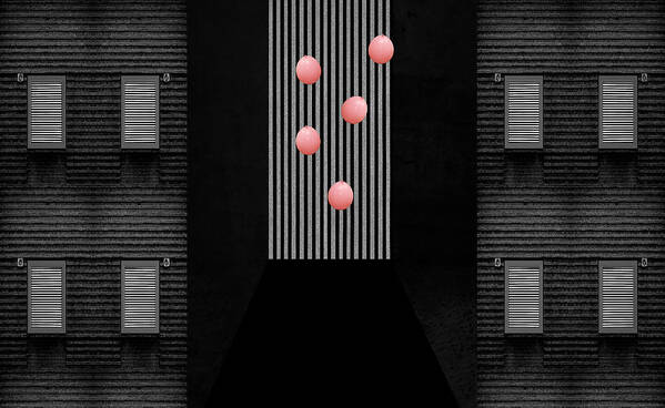 Abstract Poster featuring the photograph More Balloons by Inge Schuster