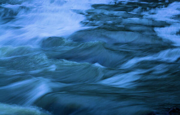 Rapids Downstream In Slow Motion Poster featuring the photograph Rapids Downstream In Slow Motion by Anthony Paladino
