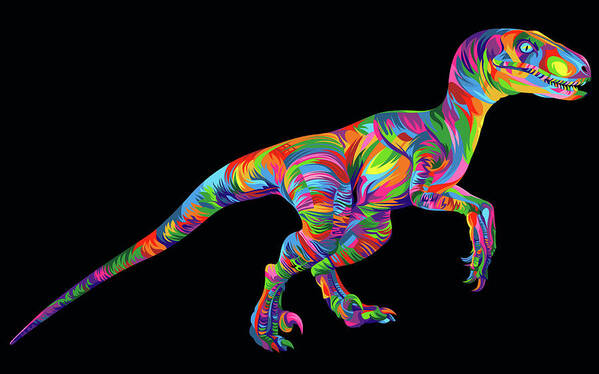 Raptor Poster featuring the digital art Raptor by Bob Weer
