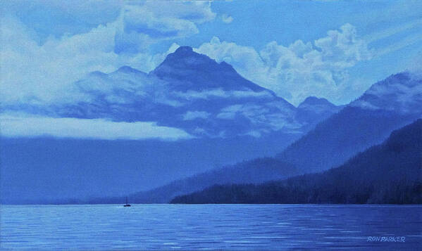 Coastal Mountains Poster featuring the painting Robson Bight by Ron Parker
