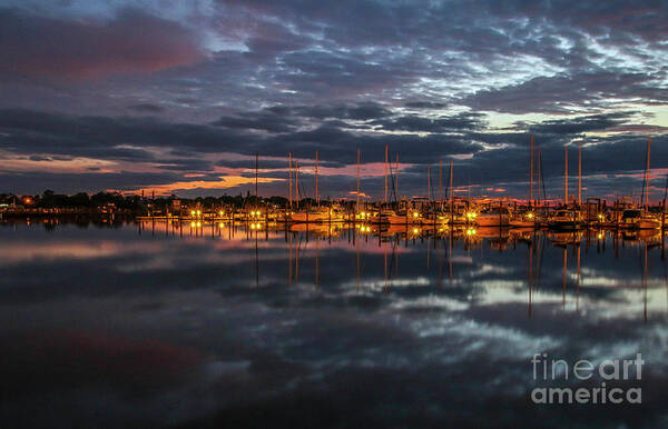 Marina Poster featuring the photograph Sky and Marina Reflection by Tom Claud