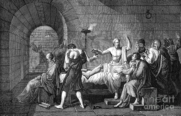 The Death Of Socrates Poster featuring the photograph The Death Of Socrates by Collection Abecasis/science Photo Library