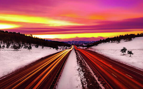 Colorado Poster featuring the photograph The Road Goes on Forever by Gary Kochel