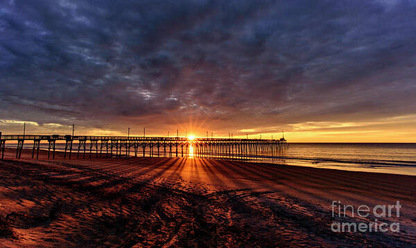 Sunrise Poster featuring the photograph Vertical Beams by DJA Images