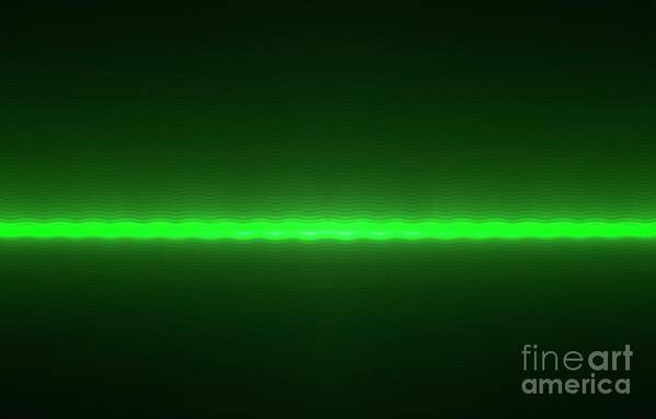 Wave Poster featuring the photograph Wavy Green Line Background by David Parker/science Photo Library