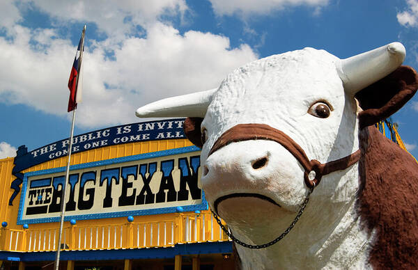 Big Texan Steak Ranch Photo Poster featuring the photograph Big Texan Steak Ranch Bull by Bob Pardue