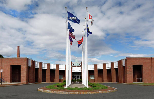 Landscape Poster featuring the photograph Brandeis University Gosman Sports and Convocaton Center by Betty Denise