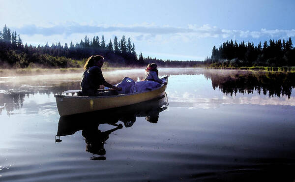 Canoe Poster featuring the photograph Canoe Camping in Northern Saskatchewan by Phil And Karen Rispin