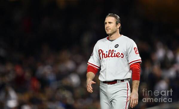 Game Two Poster featuring the photograph Chase Utley by Chris Mcgrath