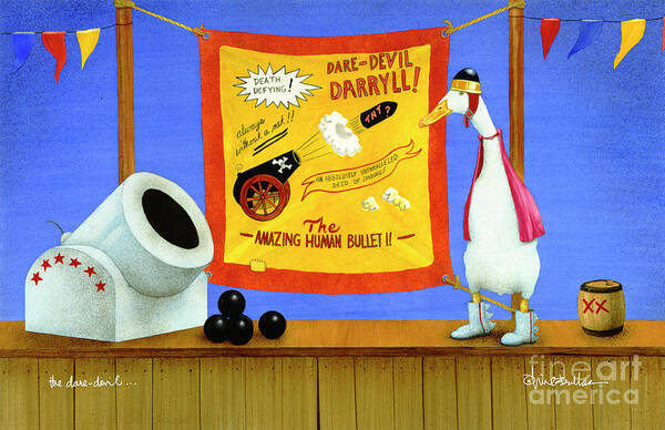 Duck Poster featuring the painting Dare-Devil, The by Will Bullas