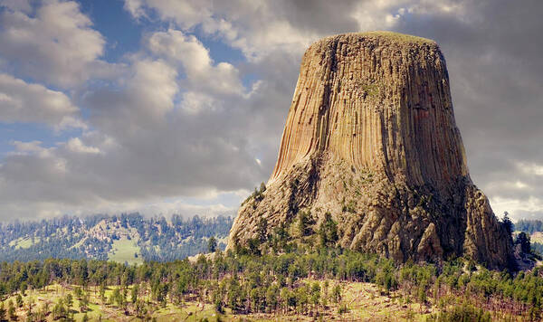 Devils Tower National Monument Wyoming Poster featuring the photograph Devils Tower National Monument WY by Bob Pardue
