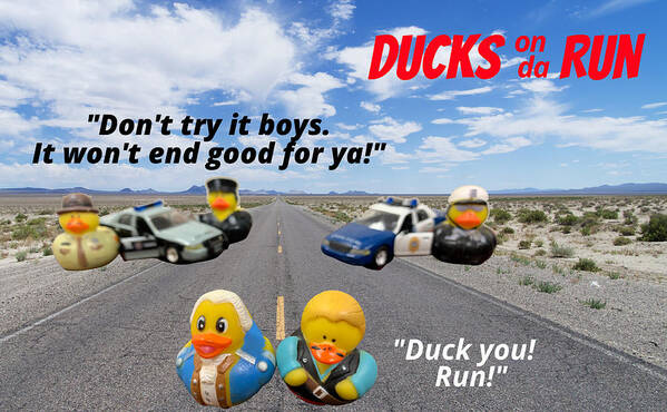 Duck Poster featuring the photograph Ducks on da Run by Lee Darnell