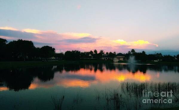 Sunset Poster featuring the photograph Fort Myers Sunset by Claudia Zahnd-Prezioso