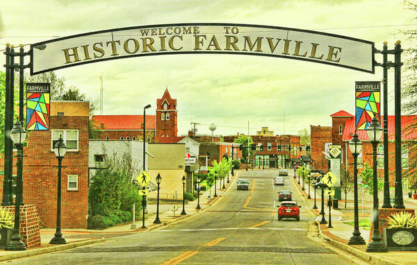 Farmville Poster featuring the photograph Historic Farmville Virginia by Ola Allen
