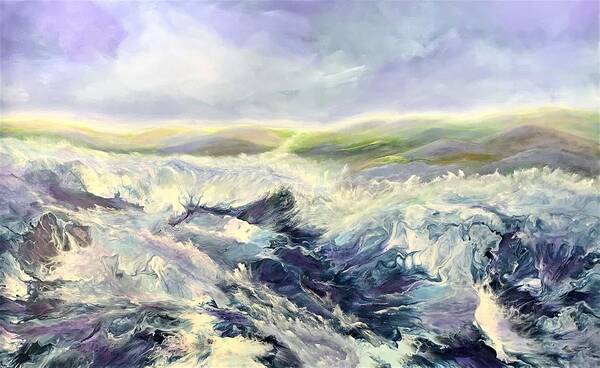Irish Coast Poster featuring the painting Irish Coast by Soraya Silvestri